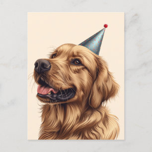 Verjaardags Golden Retriever Hond Briefkaart