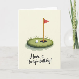 Verjaardags Golf Green Kaart