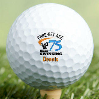 Verjaardags Golfballen Grappig Blauw Maatwerk voor