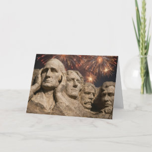Verjaardags grap met vuurwerk op Mount Rushmore Kaart