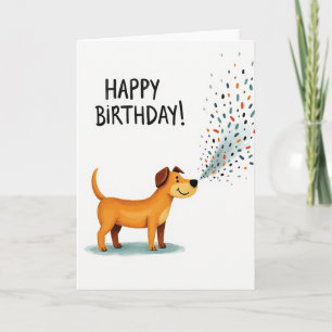 Verjaardags Hond Confetti Kaart