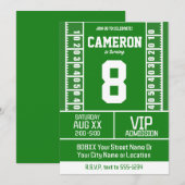 Verjaardags Jersey Nummer Voetbalveld Kaart (Voorkant / Achterkant)