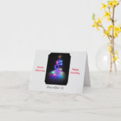 Verjaardags Kerstkaart Kaart (Gele Bloem)