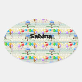 Verjaardags label & sticker