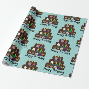 Verjaardags Neurale Netwerk voor Nerdy Types Cadeaupapier