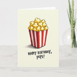 Verjaardags Popcorn Doos Kaart