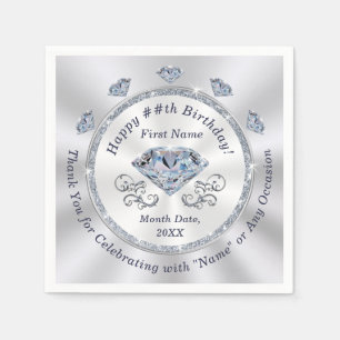 Verjaardags servetten gepersonaliseerd, cocktail o