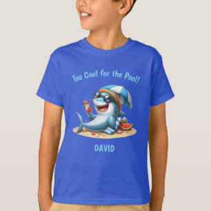 Verjaardags T-Shirt met Zomerhaai Bewerkbaar