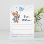 Verjaardags Tijdcapsule Berichtkaart van Blauwe Be Kaart (Staand voorkant)