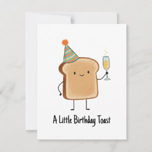 Verjaardags Toast Kaart Grappige Brood Pun Cute Hu