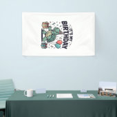 Verjaardags Turtle-feest Vectorontwerp_1 Spandoek (Beurs)