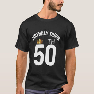 Verjaardags Twins 50e 50 jaar oud broer zuster TW T-shirt