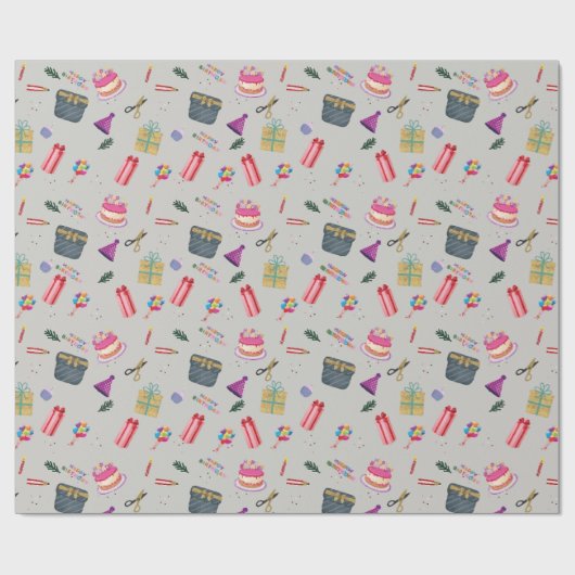Verjaardags Verpakking Papieren taartkaarsen snoep Cadeaupapier (Vlak)
