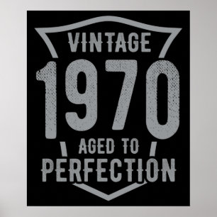 Verjaardags Vintage 1970 Gerijpt Tot In De Perfect Poster