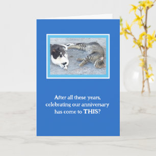 VERJAARDAGS VREDE/TWEE SLAPENDE KATTEN/ HUMOR KAART