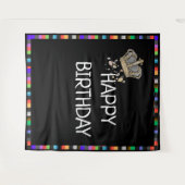 verjaardagsachtergrond wandkleed (Voorkant (horizontaal))