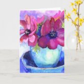 verjaardagsanemonen kaart (Gele Bloem)