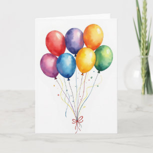 Verjaardagsballon Kunstkaart Kaart
