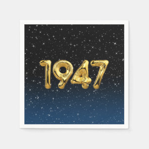 Verjaardagsballonnen 1947 In sterren servetten