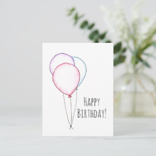 Verjaardagsballonnen Doodle Art Feestdagenkaart