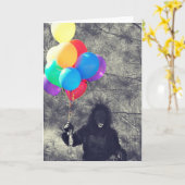 verjaardagsballonnen kaart (Gele Bloem)