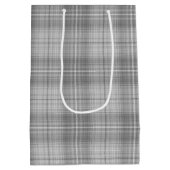 Verjaardagsballonnen op grijs plaid medium cadeauzakje (Achterkant)