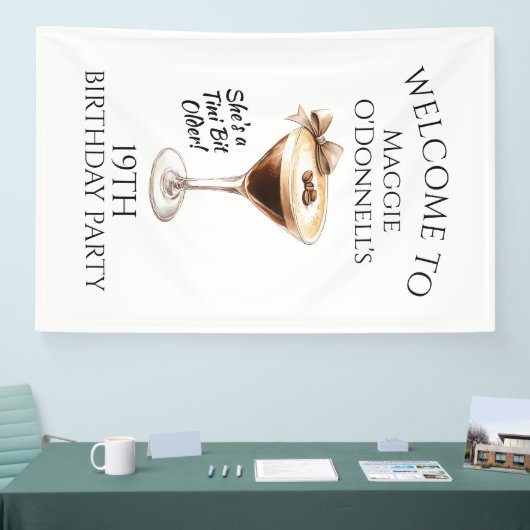 Verjaardagsbanner 19e Espresso Martini Spandoek (Beurs)
