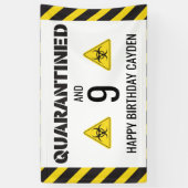 Verjaardagsbanner in quarantaine spandoek (Verticaal)
