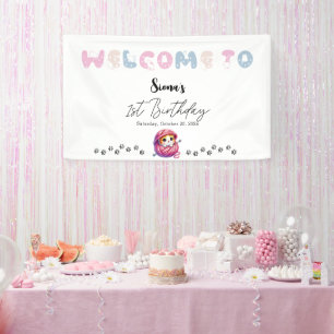 Verjaardagsbanner voor 1e verjaardag van een schat spandoek