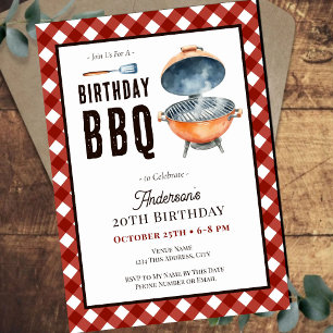 Verjaardagsbarbecue 20ste Verjaardagsfeest voor Vo Kaart