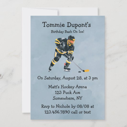 Verjaardagsbash op ijs kaart (Voorkant)