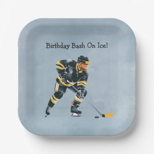 Verjaardagsbash op ijs papieren bordje