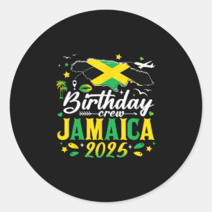 Verjaardagsbemanning Jamaica 2025 Familie Cruise V Ronde Sticker