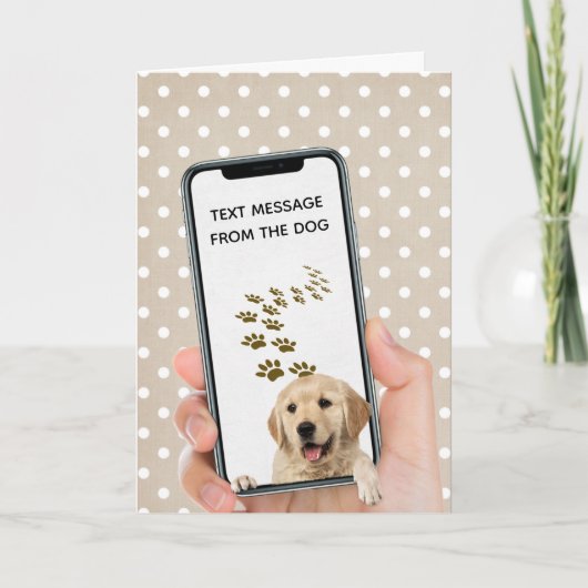 verjaardagsbericht op mobiele telefoon kaart (Voorkant)