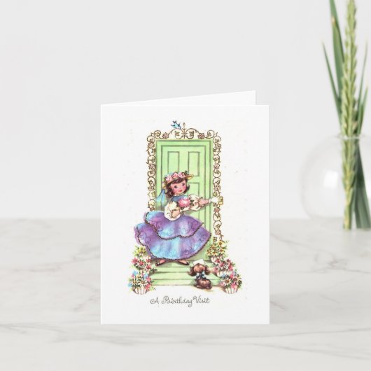 verjaardagsbezoek Kaart (Voorkant)