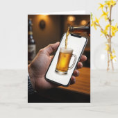 Verjaardagsbier op de smartphone kaart (Gele Bloem)