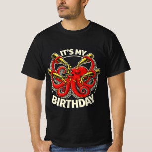 Verjaardagsbier Zuigende Octopus T-shirt