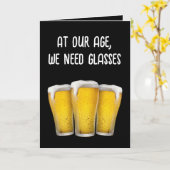 Verjaardagsbieren op zwart kaart (Gele Bloem)