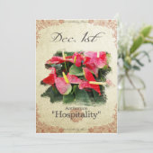 Verjaardagsbloemen op 1 december "Anthurium" Kaart (Staand voorkant)