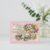  verjaardagsbloesems briefkaart (Staand voorkant)