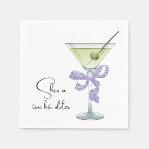 Verjaardagsboog op een Martini Cocktail Servet