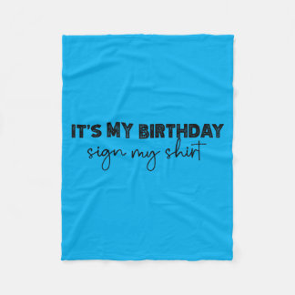 Verjaardagsbord voor mijn shirt fleece deken