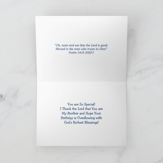 Verjaardagsbroeder kaart lint kaart (Binnen)