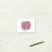 Verjaardagsbubbel Post-it® Notes (Op bureau)
