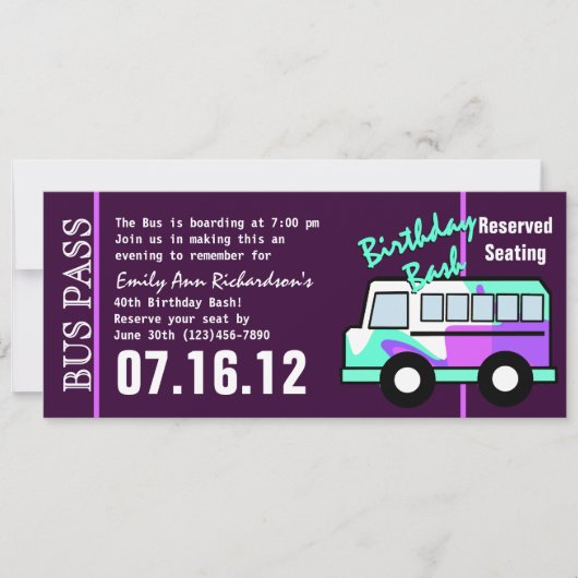 Verjaardagsbuskaart Kaart (Voorkant)