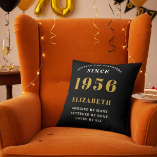 Verjaardagscadeau 70 jaar gepersonaliseerd 1956 Zw Kussen