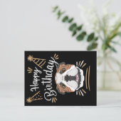 Verjaardagscadeau Engelse Bulldog Briefkaart (Staand voorkant)