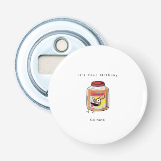 Verjaardagscadeau, Go Nuts cadeau, Verjaardag cade Button Flesopener