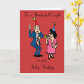 VERJAARDAGSCADEAU RUBYEN HUWELIJK KAART (Gele Bloem)