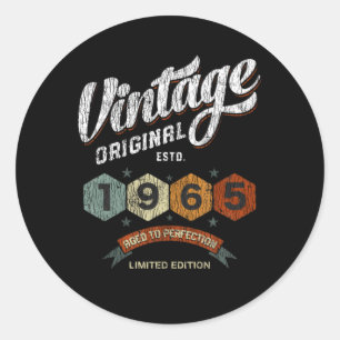 Verjaardagscadeau van 1965 - Gerijpt tot in de per Ronde Sticker